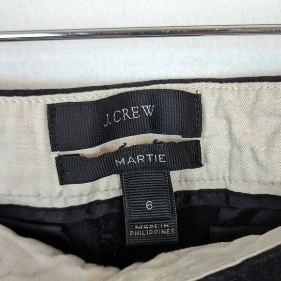 J. Crew Martie Black Bi-Stretch Cotton Pants Size 6 - Picture 6 of 7